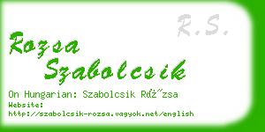 rozsa szabolcsik business card